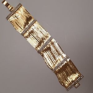 Vintage goldtone and rhinestone bracelet